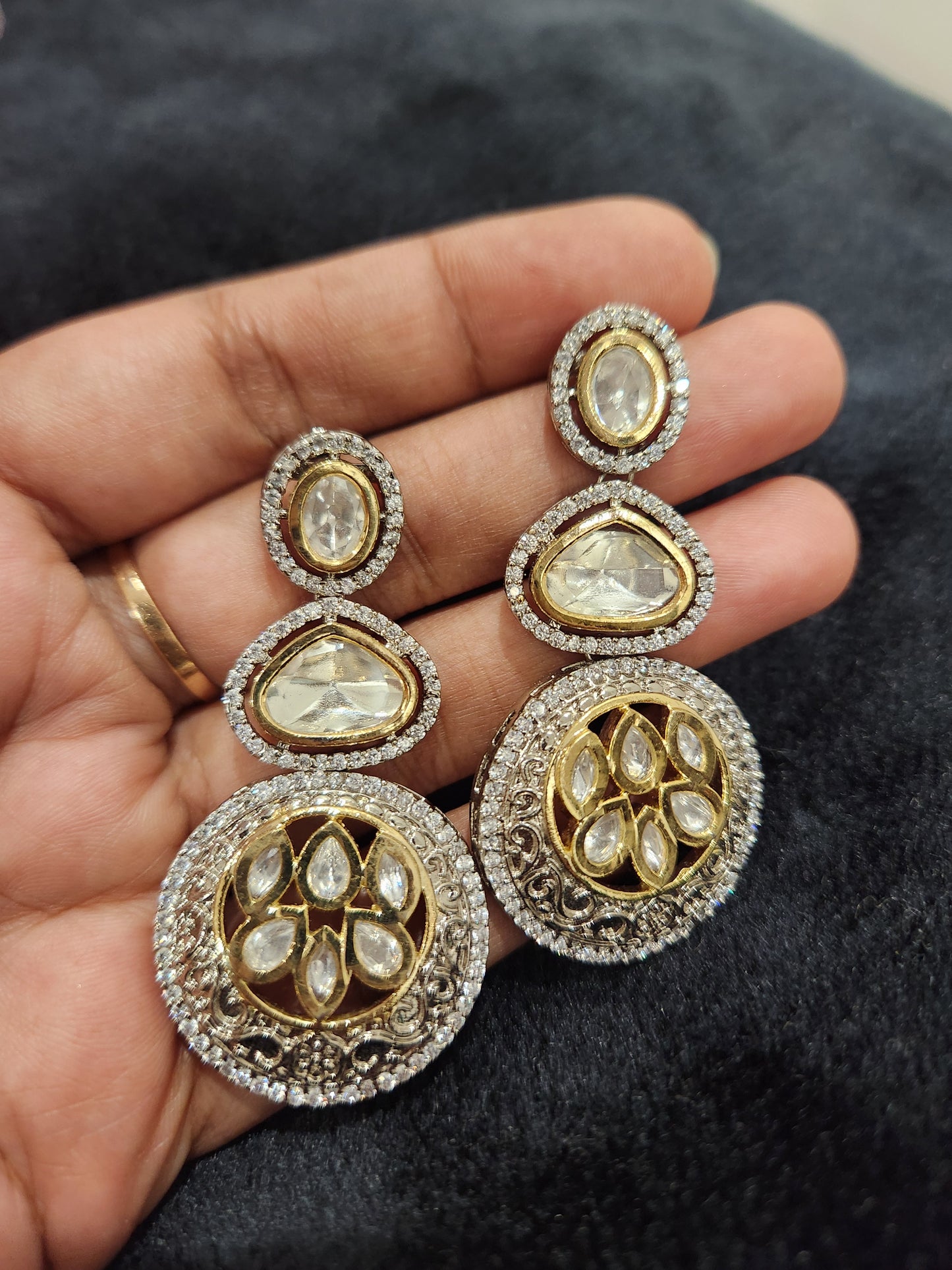 Polki Kundan Earrings