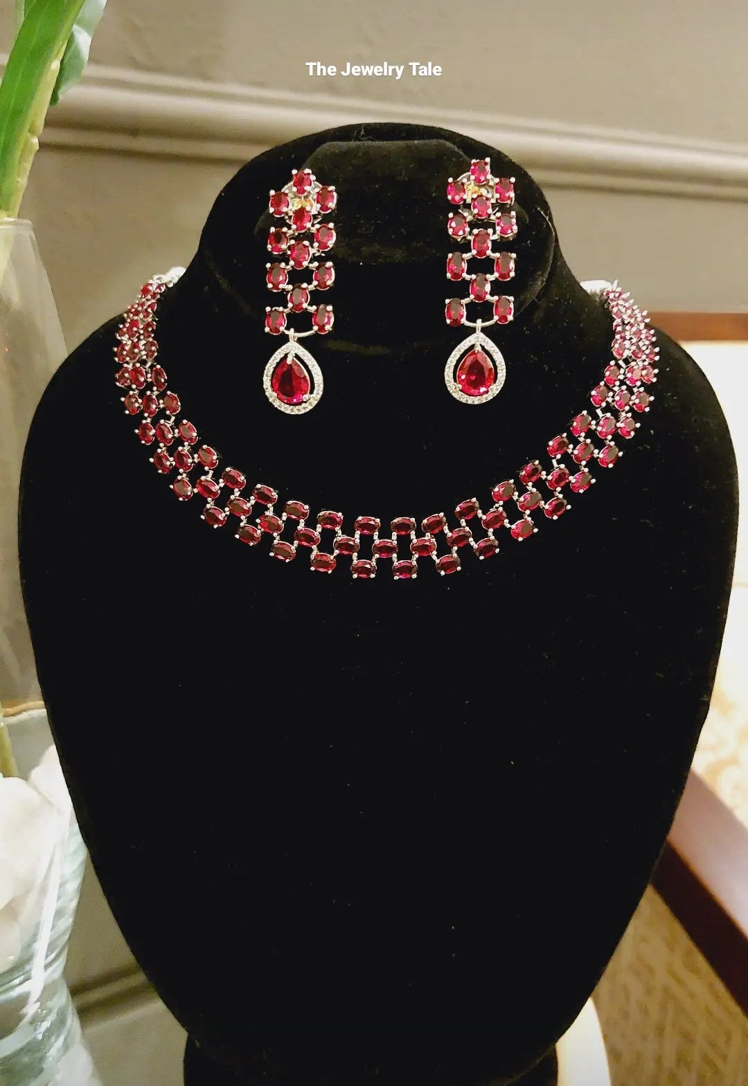 Ruby Necklace Set