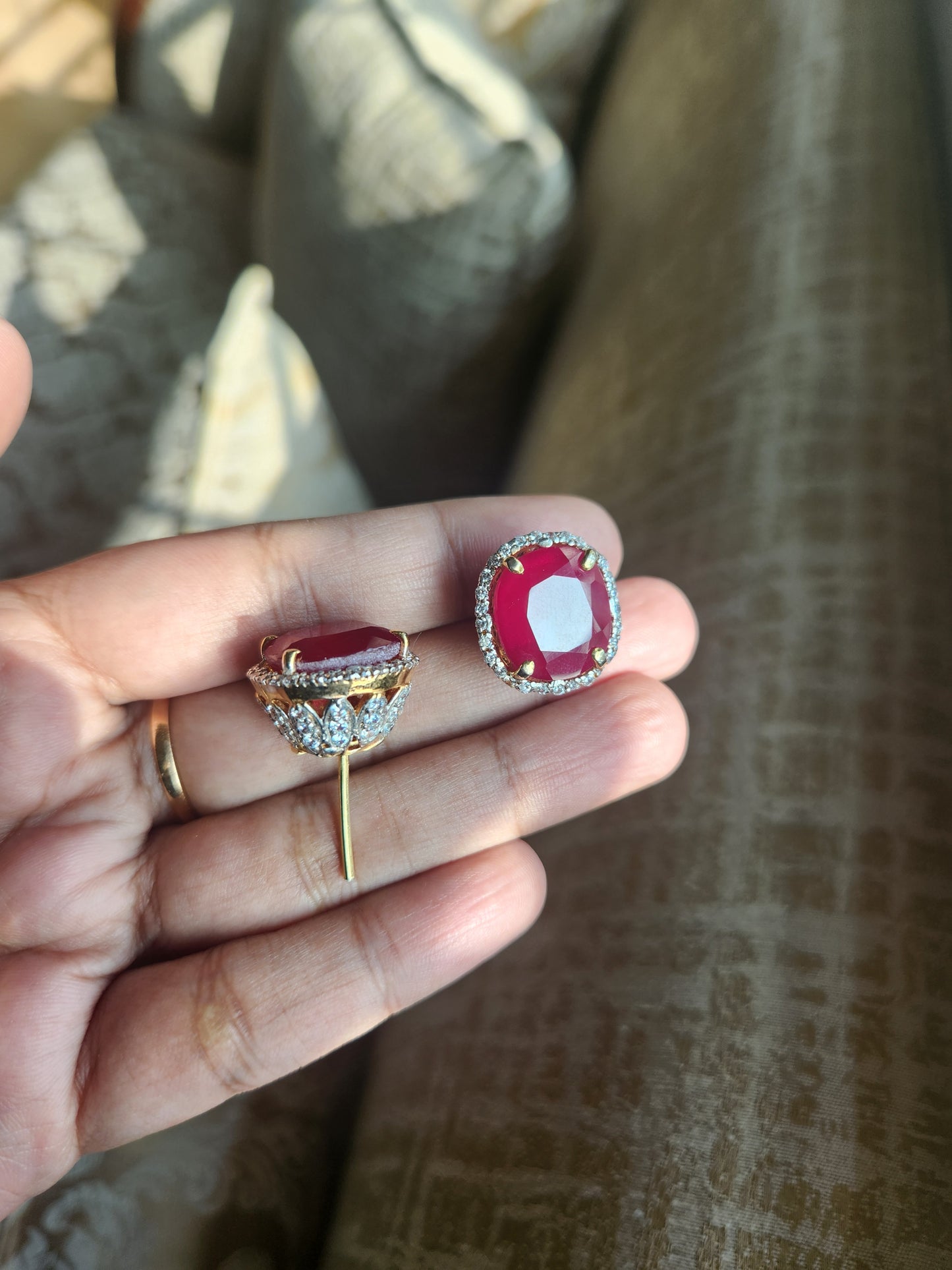 Ruby Silver Studs