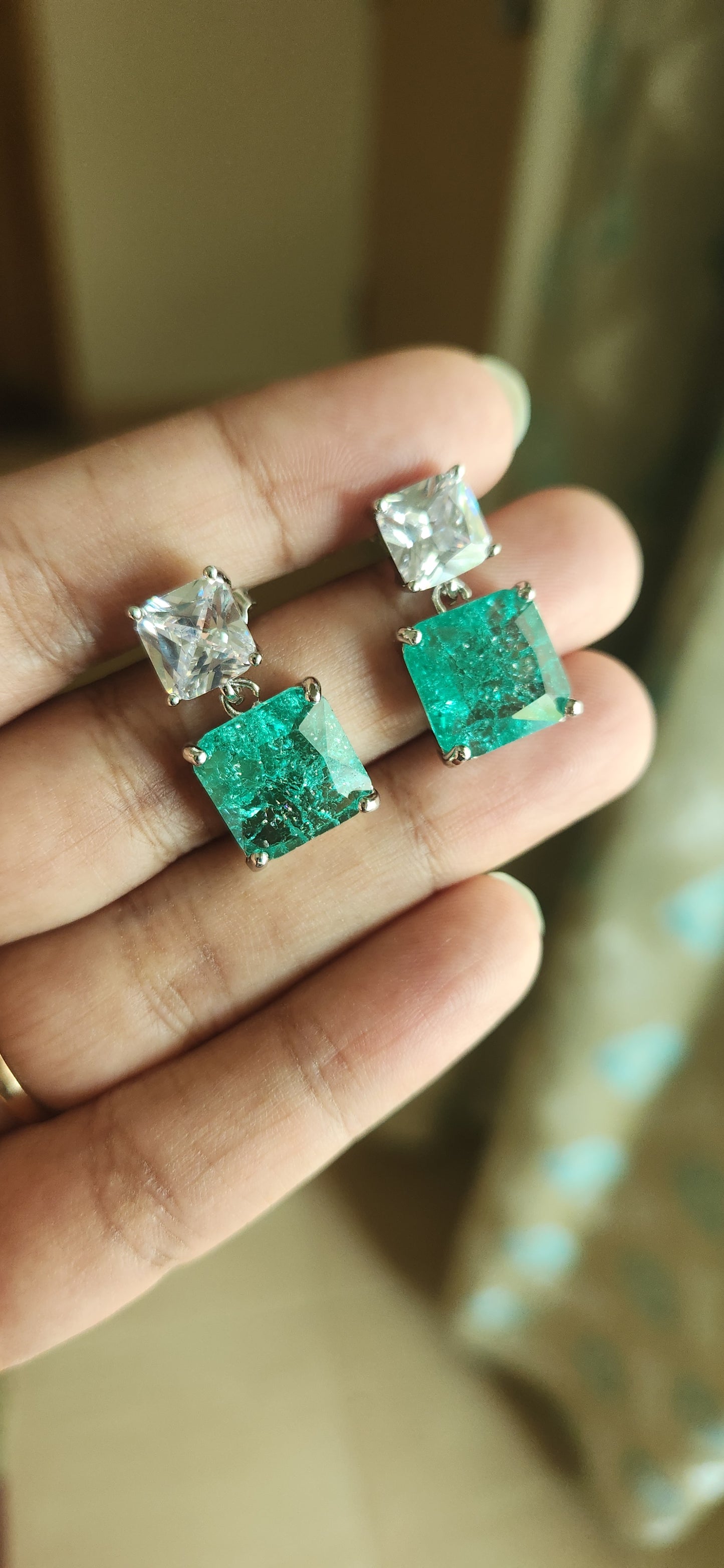 Aqua Earrings