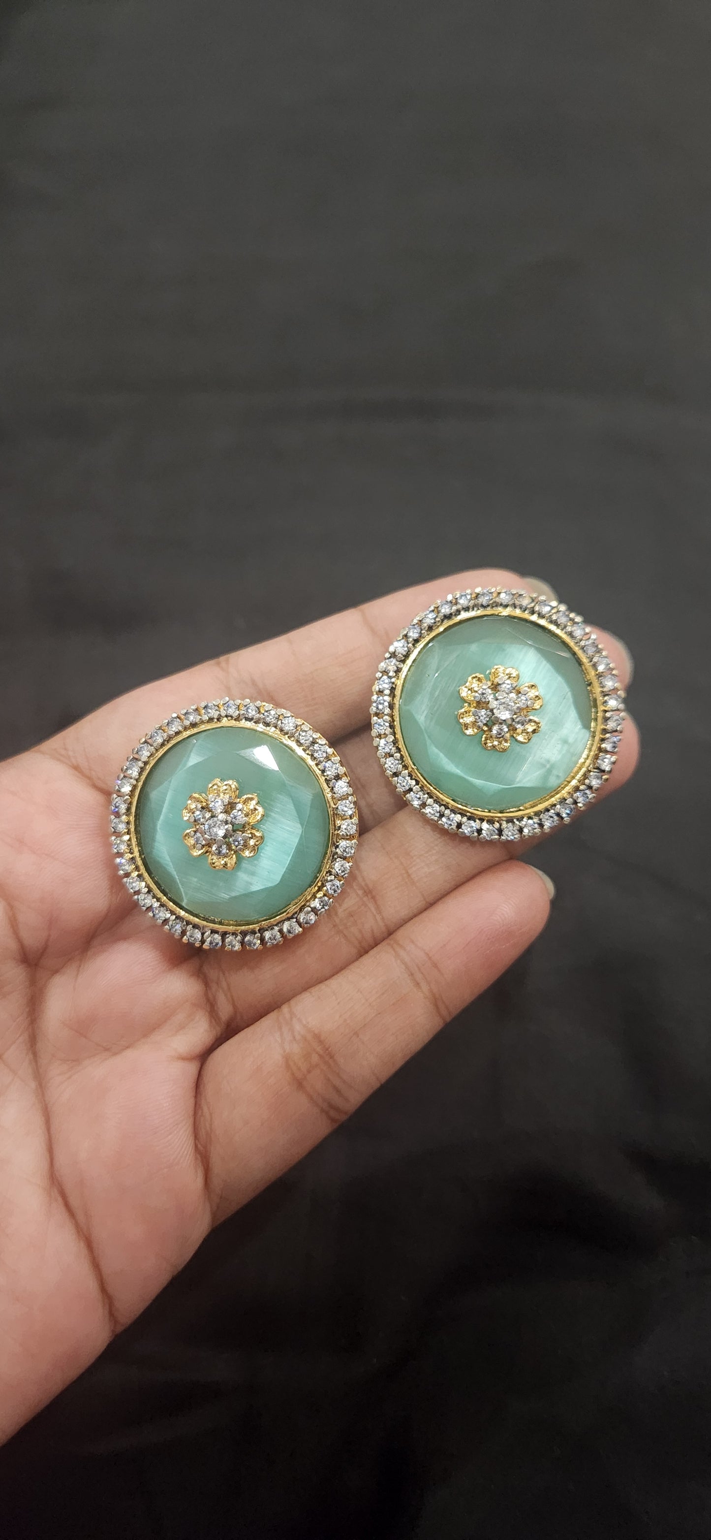 Torquoise Gold Studs