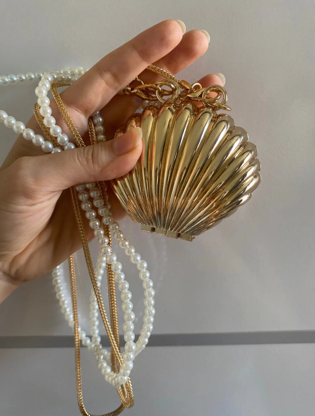 Golden Shell Bag